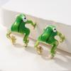 Прекрасный Креативный Сине-Зеленый Кафф на Ухо в Виде Лягушки для Женских Забавных Серег Ювелирные Аксессуары Подходят для Фестивальных Подарков для Друзей