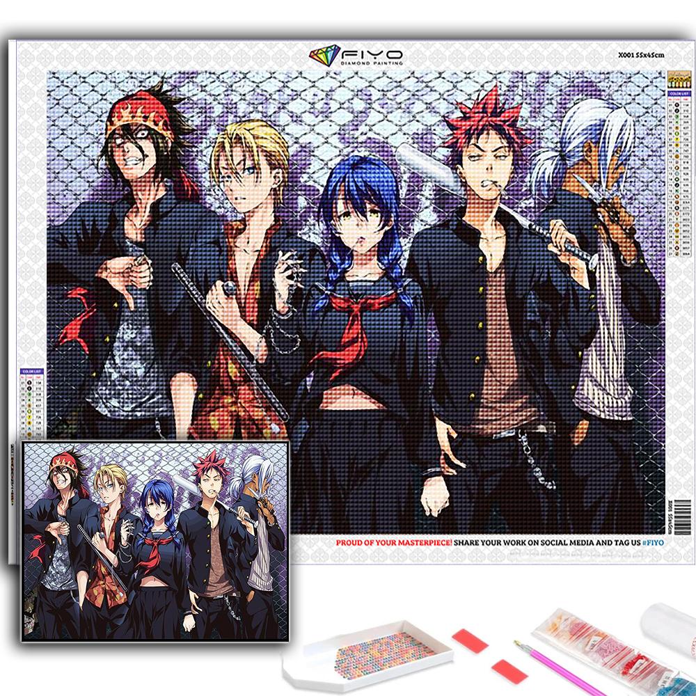 5D DIY Алмазная картина вышивка крестом аниме Shokugeki no Soma Алмазная вышивка мозаика настенное искусство украшение дома
