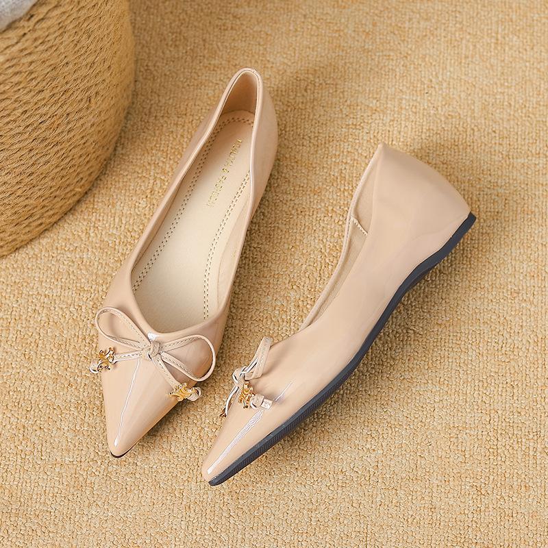 W828-33 Temperament 2025 New Xiaoxiangfeng Pointed Single Shoes Women Shallow Mouth One Pedal Ladyshoes Women