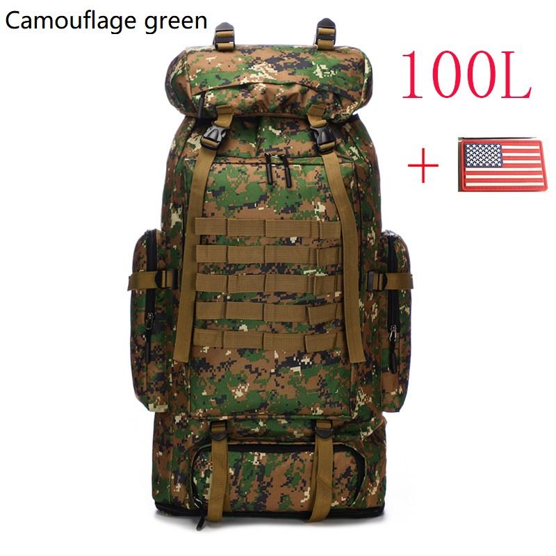80L/100L Альпинистская сумка Climb Bag Tactical Backpacks Большой рюкзак для походов на открытом воздухе Кемпинг Дорожные сумки