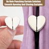 2/4/12/20Pcs Love Heart Curtain Magnet Closure Prevent Light Leaking Magnetic Curtain Clip