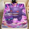1 шт. Фланелевое одеяло с принтом Pokemon, Высококачественное, Удобное для всех сезонов, Декор для дома, Тепло и уют, Идеально для Рождественских подарков