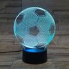 3D Визуальная Ночная Лампа Футбол USB LED Сенсорная Ночник в Форме Футбольного Мяча Подарок