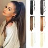 22 Inch Long Synthetic Straight Ponytail Wrap Around Clip On Hair Extensions Wig Ponytail Extension Hairpiece