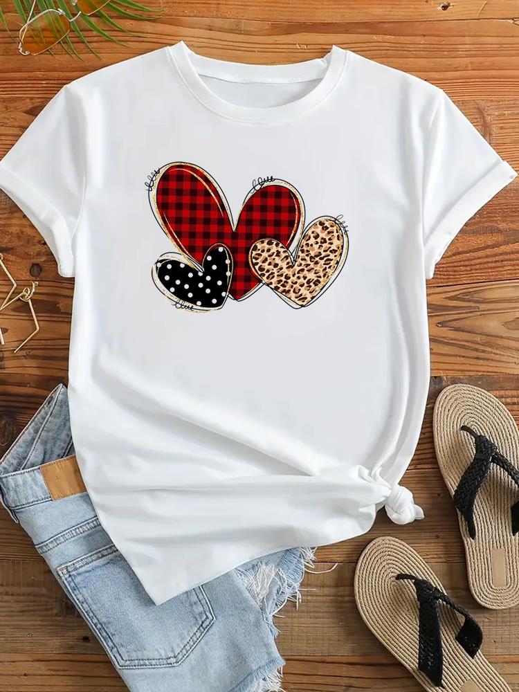 (Азиатский размер) Женская футболка с надписью Love Flower Letter Trend, милая модная одежда с коротким рукавом 90-х годов, повседневная футболка с женским принтом, женская футболка, футболки с графическим рисунком