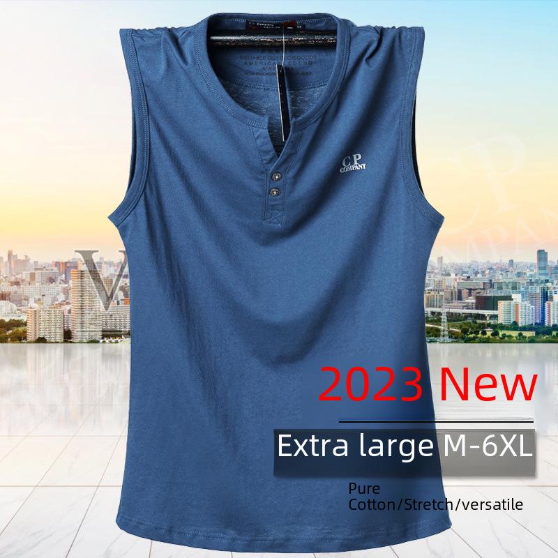 Мужской хлопковый спортивный жилет без рукавов 2023 года - Дышащий и универсальный, размеры M-6XL