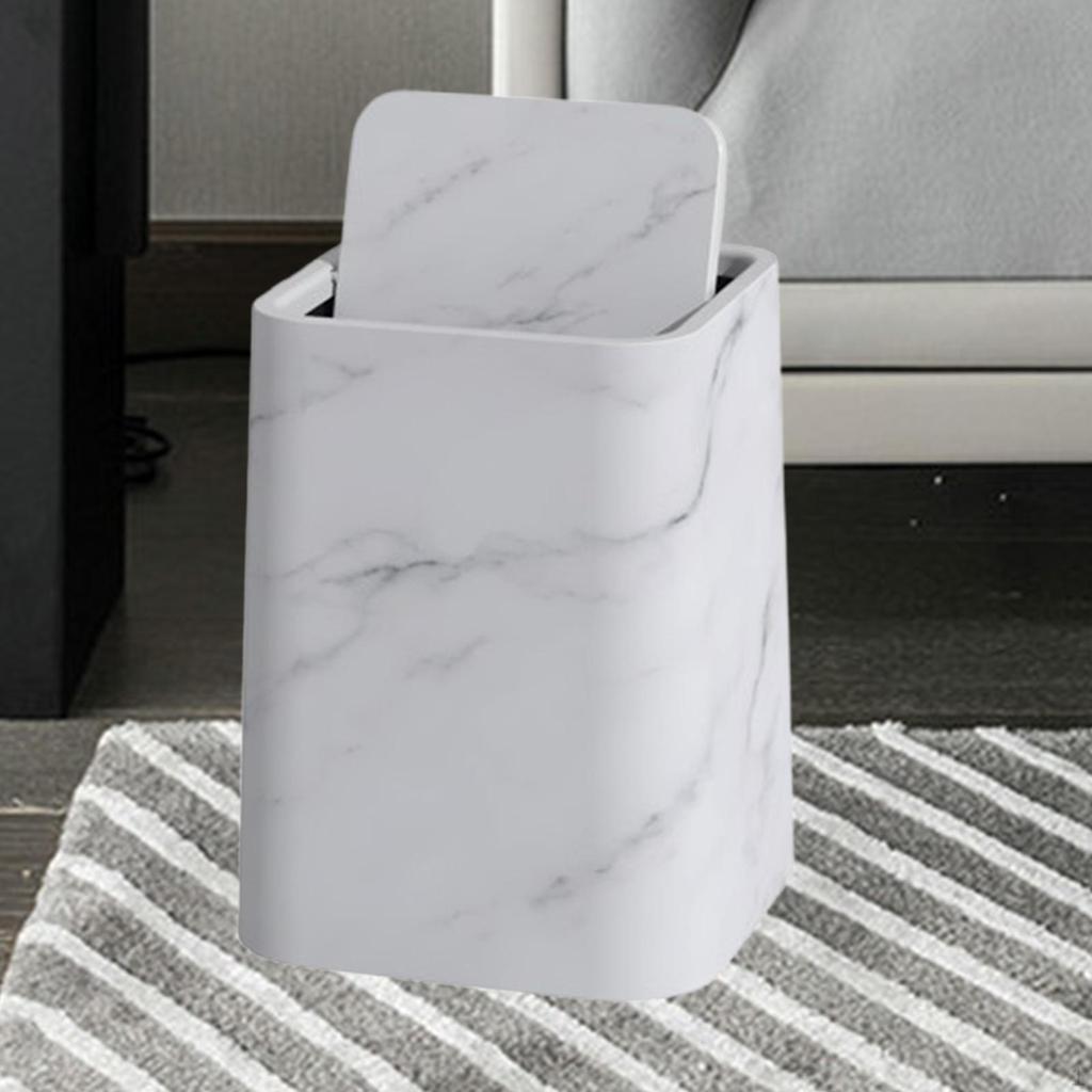 Мраморная ванная мусорная корзина мусорная корзина многоразовый квадратный мусорный контейнер бытовой