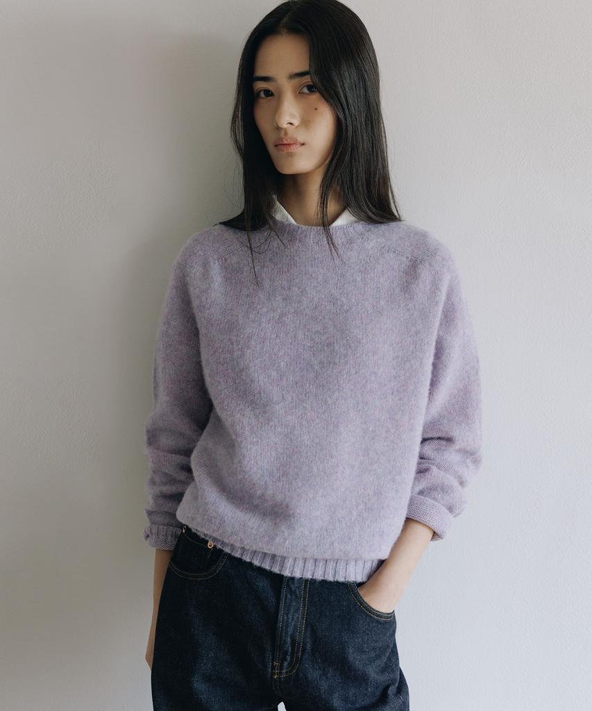 BLANKROOM Shaggy Dog Crew Neck_Confetti