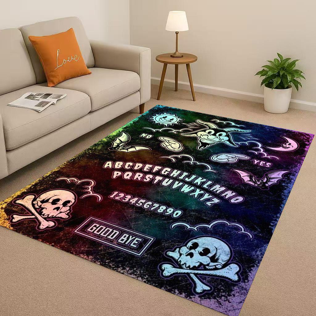 HD Retro Witch Spirit Ouija Board Art Living Room Non-Slip Area Rug Carpet for Bedroom Kids Playroom Sofa,Home Decor Doormat