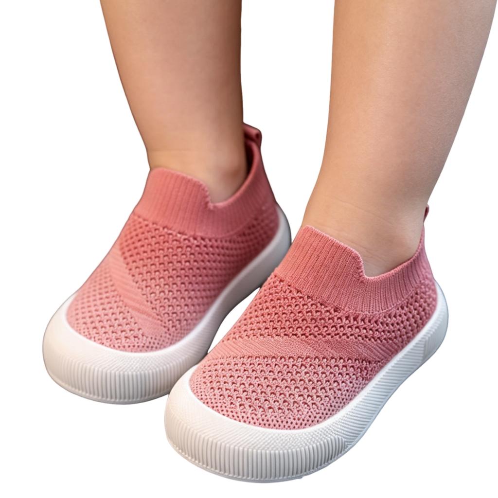 Дышащие детские кроссовки из Flyknit, без шнуровки, с мягкой подошвой, легкие, для первых шагов, для дома и улицы