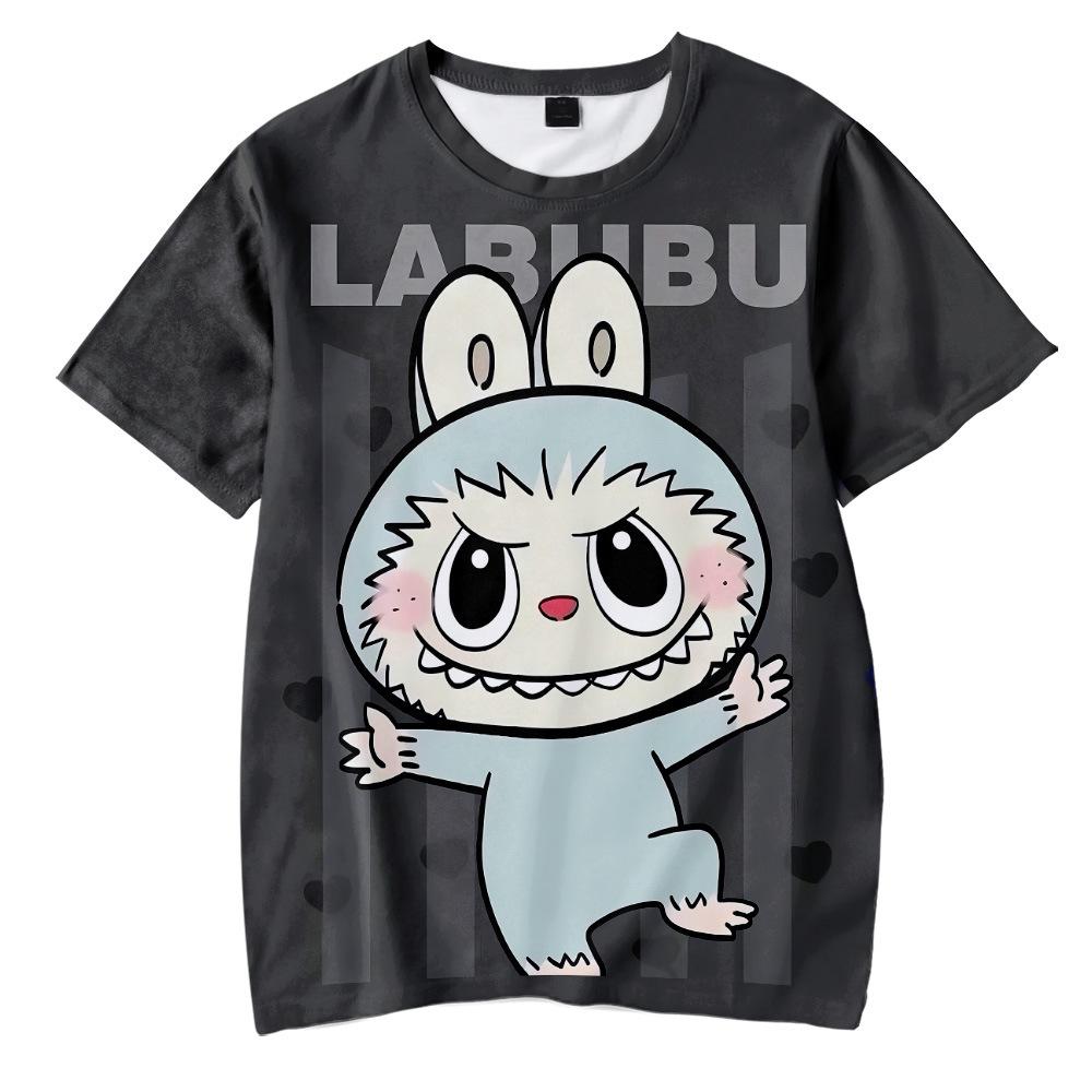 New Summer Women Men's Short Sleeve LABUBU Tshirts Fitness Clothing New Men Tee Shirt Cosplay T-Shirts