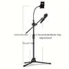 Tripod Boom Microphone Stand With Mic Clip Cell Phone And Microphone Not Included Collapsible And Lightweight,  Arms Adjustable