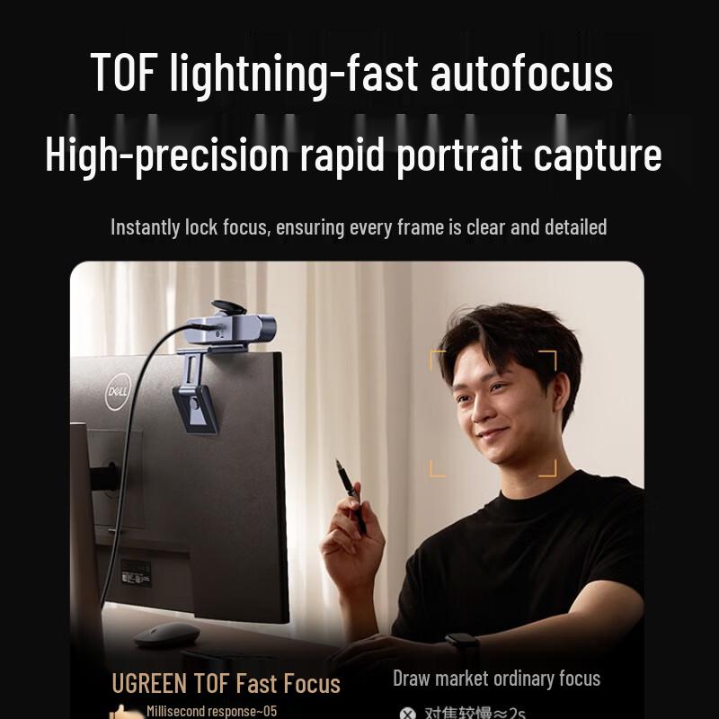 UGREEN 4K 8MP Auto Focus USB Webcam with Microphone