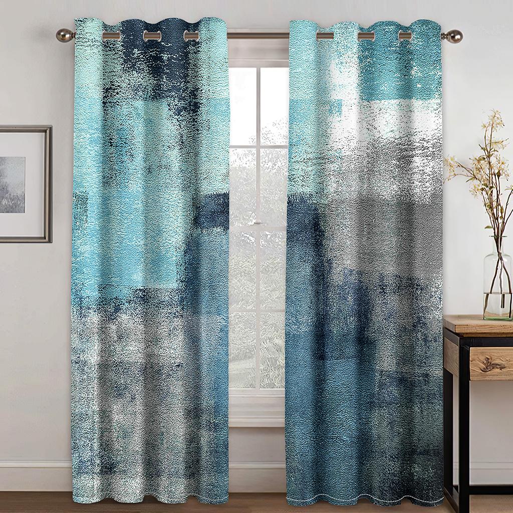 Double Color Printing Modern Style of Abstract Art Curtain Living Room Bedroom Home Decoration Adult Decorative