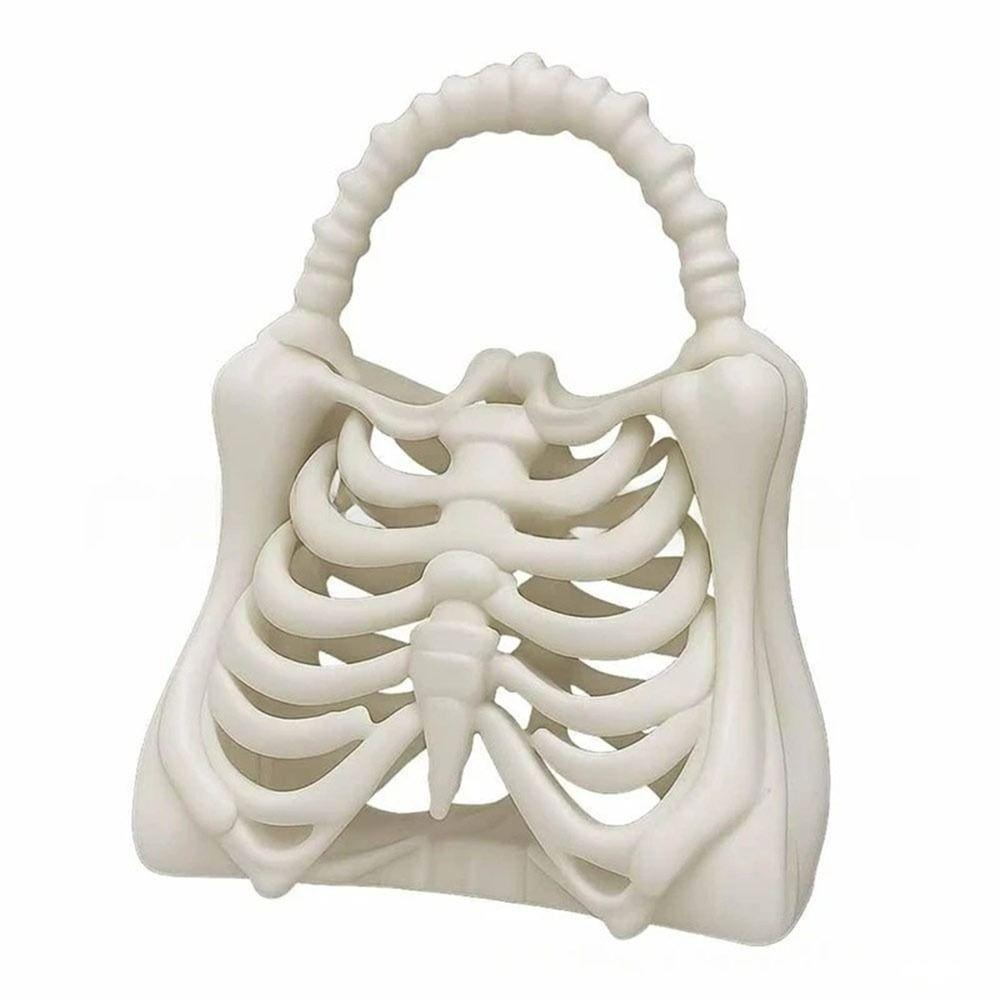 Модная 3D-печать Скелетная сумка-клатч Новинка Костюм Готический кошелек Форма ребер Клатч Косплей