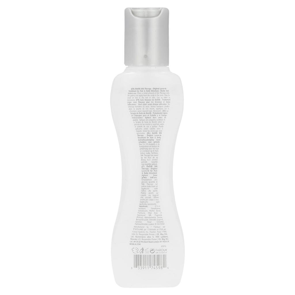 BioSilk Silk Therapy®, оригинальное несмываемое средство для волос и тела, 2,26 жидких унций (67 мл)