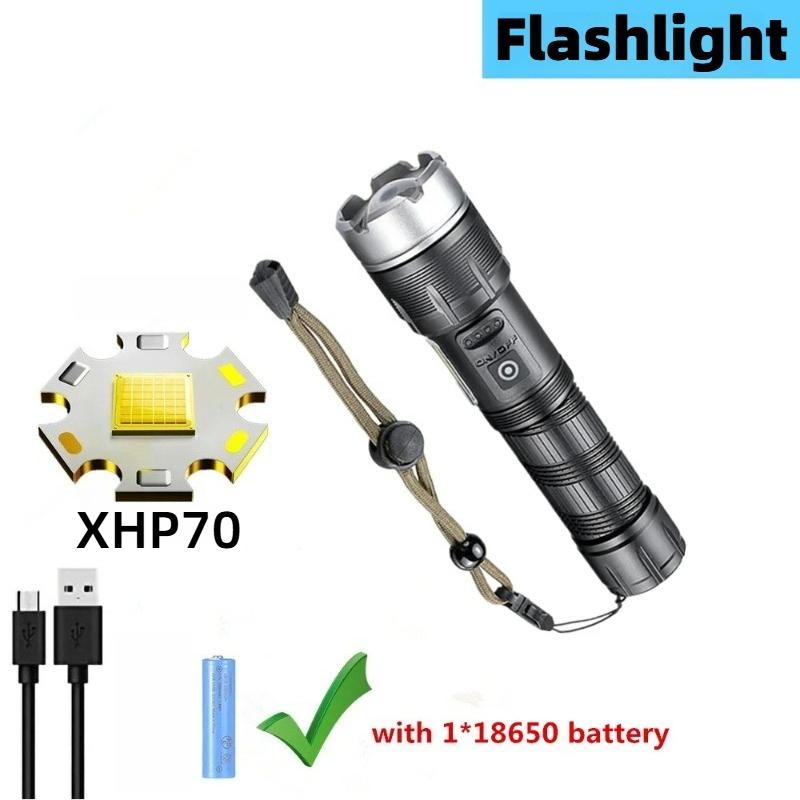 Светодиодный фонарик XHP360 высокой мощности 5000 мАч, сверхяркий 36-ядерный фонарь, USB-перезаряжаемый, с зумом, для кемпинга, охоты