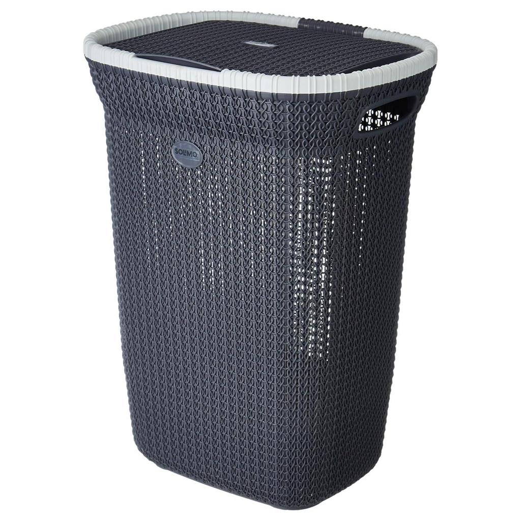 Вязаная корзина для белья - большая - 55 литров - 44 см X 35 см X 61 см | Королевский светло-коричневый - полипропилен