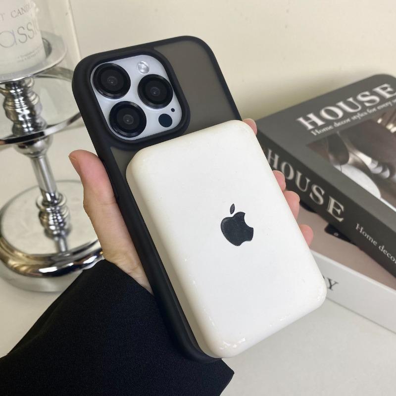 Магнитный противоударный чехол Magsafe для iPhone, защитное пальто с беспроводной зарядкой, темный iPhone14 15 14Pro Max 13 Pro Max