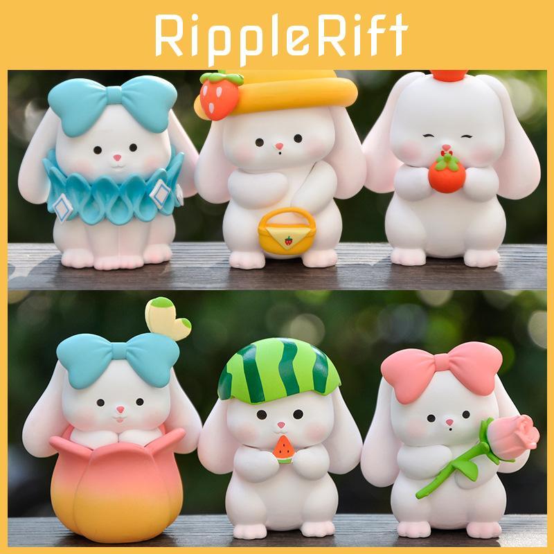 Cute Rabbit Pvc Figurine Blind Box Toy For Room Desk Decor Gift For Teens