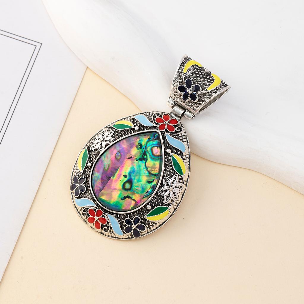 1 шт., подвеска в виде капли воды из натурального камня в технике перегородчатой эмали, мужские и женские подвески в богемном стиле для самостоятельного изготовления ювелирных изделий, аксессуары для ожерелий, рождественский подарок