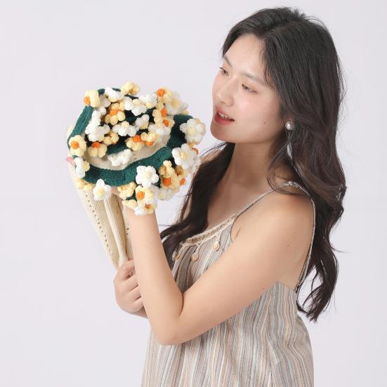 Вязаный крючком букет ромашек Вязаный крючком букет Одеяло ручной работы Цветы Плед для домашнего дивана Кровати Дивана Декор