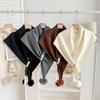 Cross Tie Triangle Knit Scarf Soft Thick Shoulder Cover Neck Wrap  for Women Winter Daily Use