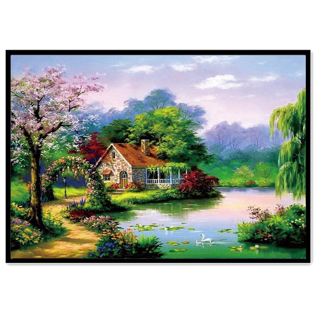 Diy Diamond Painting 5D Brand New Landscape Lighthouse Diamond Mosaic Forest House Cross Stitch Kit Home Decoration Handmade Gif