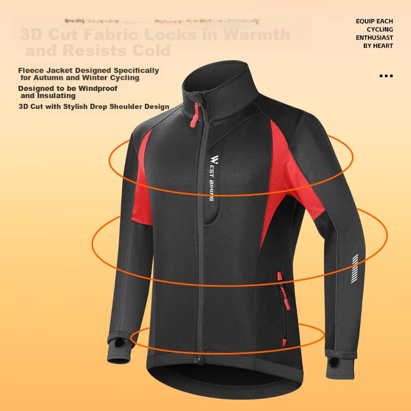Winter Cycling Thermal Fleece Long Sleeve Set Mountain Road Bike Cycling Jersey for Men and Women L