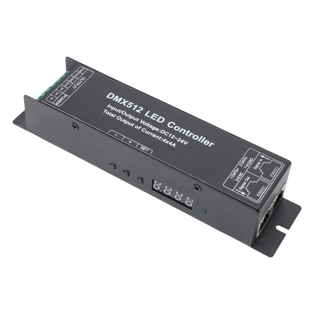 12V-24V DC DMX512 Decoder 16A DMX Dimmer Driver Durable RGBW LED Controller  Stage Lighting