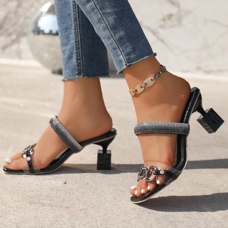 Женская мода, сексуальные туфли на высоком каблуке с бриллиантами, новые модели на рынке, вечеринка для свиданий, женская обувь известных брендов