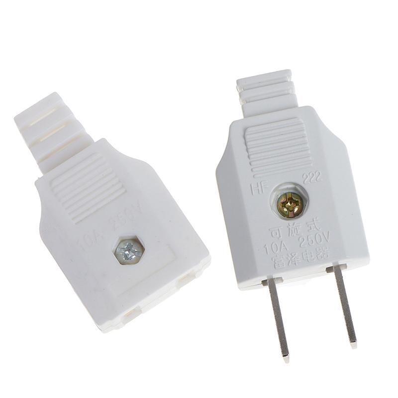 Us 2 плоских контакта переменного тока, штепсельная вилка, розетка, адаптер, провод