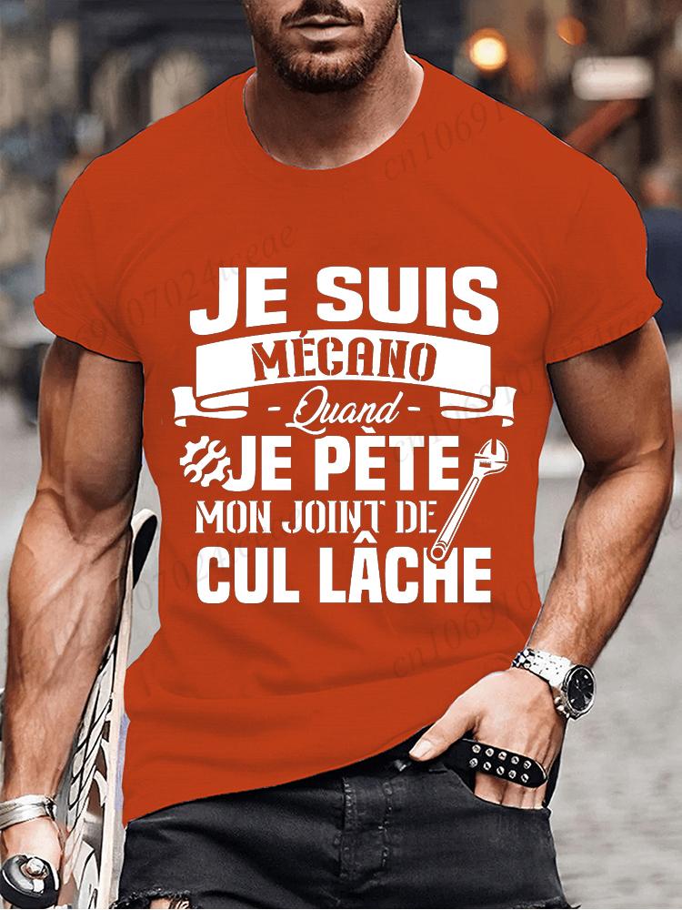 You Know I'm Mechano T Shirt Funny French Dad Gift Worker Humor Shirts Vintage Tee Casual Unisex Summer Fashion T-shirts Clothes
