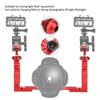 All Metal Dual Handheld Hand Grip Diving Flashlight Bracket Underwater Sports Camera Holder Stabilizer