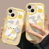 Applicable To Apple 14promax Mobile Phone Case IPhone 13 Cute Cartoon Duck Stand 11/12 Silicone Transparent