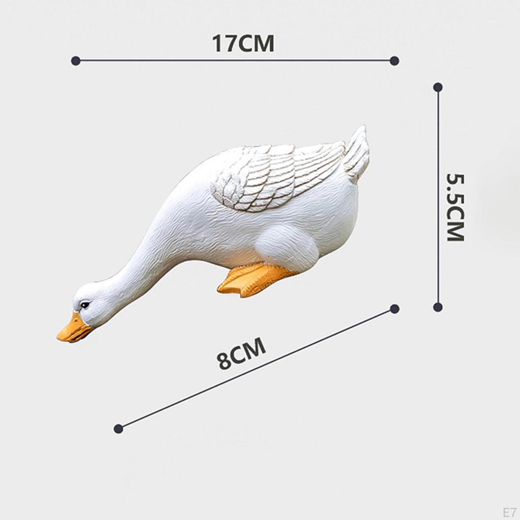 Мультяшные садовые статуи утки, ручная роспись, художественные фигурки животных, стоящие на лужайке, на открытом воздухе, в помещении, дома