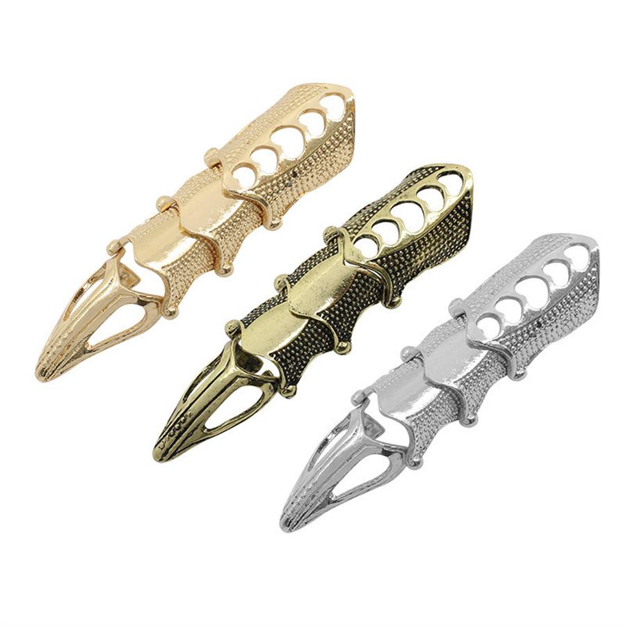 Европейские и американские преувеличенные ретро-панк-готические металлические доспехи с изогнутыми открытыми кольцами для мужчин