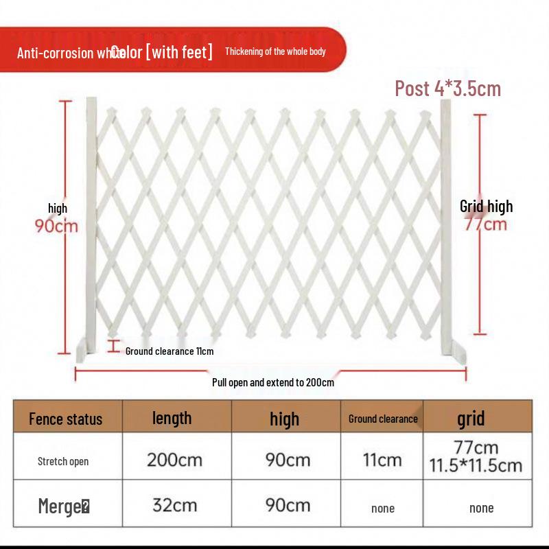 Уличный антикоррозийный раздвижной деревянный забор для сада, двора, крытого балкона и вольера для собак.