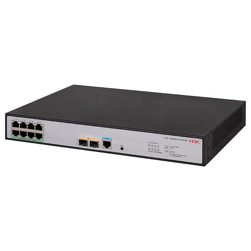 H3C S5008PV6-EI-HPWR 8-Port Gigabit PoE Managed Switch