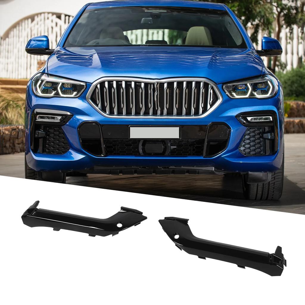 Накладка решетки нижнего бампера глянцево-черная накладка решетки противотуманной фары переднего бампера ободок для X6 G06 M Sport M50 до рестайлинга 2020–2025