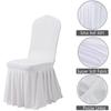 Новый 6-1PC Свадебный Чехол для стула Украшения для вечеринки Спандекс с юбкой в складку Используйте эластичный эластичный обеденный подарок на день рождения в отеле банкет