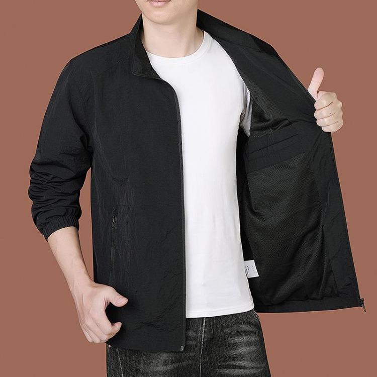 Мужская куртка Soft Shell для активного отдыха, спорта, быстросохнущая, в стиле business casual, с воротником-стойкой, весна, осень, зима