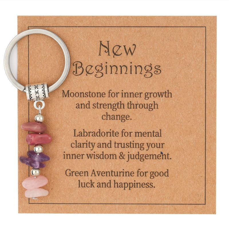 1 Piece Handmade Red Agate Card Combination Pendant Keyring Natural Stone Beads String Keychain Gifts