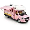 1/32 Масштаб Camper RV игрушки для дома на колесах, литой под давлением металлический автомобиль для отдыха ролевые игры откатная модель автомобильные двери и тент открытый свет звук для мальчиков и девочек