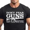 Mens Pro Gun 2nd Amendment Don't Fear Guns Patriotic Shirts for Men