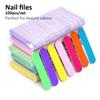 6/8.5cm 100 Pcs/set Double-Sided Wooden File, Professional Nail Files Strong Sandpaper Sanding Nail Polishing Tool, Manicure Nail Buffer