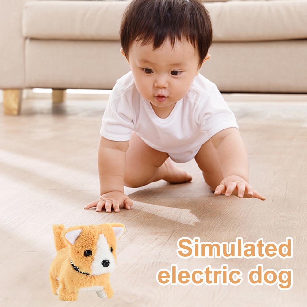 Electronic Robot Dog Soft Fur Walking Barking Puppy Special Gifts Battery Powered Home Decoration for Boys Girl Birthday Gifts