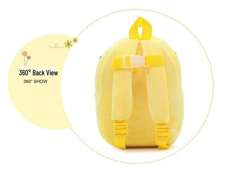 Cartoon Pikachu Toddler Plush Backpack - Anti-Lost Double Shoulder Bag for Kids' Early Education