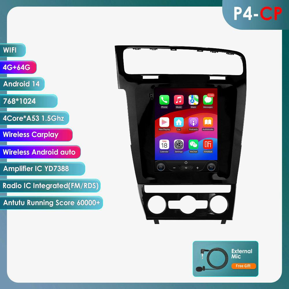 Hizpo 9,7-дюймовый Android 15 для Volkswagen VW Golf 7 2014 2015 2016 2017 2018 Навигация GPS Мультимедийный Стерео Плеер Carplay Android Auto Аудио 2DIN
