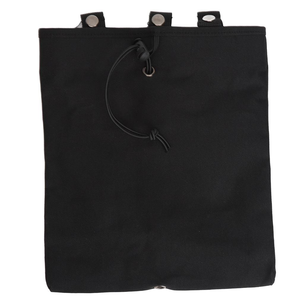 Dump Pouch Black Drawstring Pouch Large Capacity Oxford Cloth Easy Attach Combat Bag for Hiking Cycling Camping
